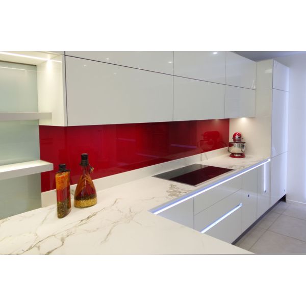 painted glass kitchen